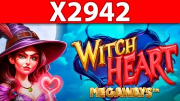 EVELONE ловит x2942 в Witch Heart Megaways на ставке 6000₽