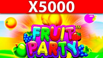 SKILL ловит x5000 в Fruit Party на ставке 64₽