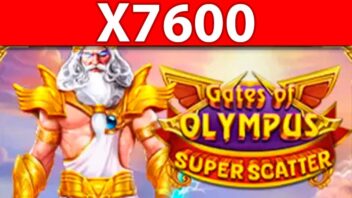 БУЛЫЧ ловит x7600 в Gates of Olympus Super Scatter на ставке 120₽