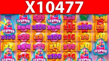 Апасный заносит x10477 в Sugar Rush 1000 на ставке 160₽