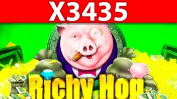 BOOMBOOM выигрывает x3435 в Richy Hog на ставке 1000₽!